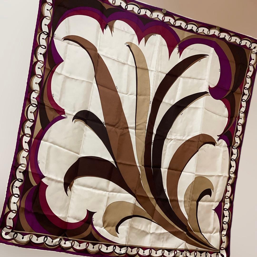 EMILIO PUCCI 大判シルクスカーフ プッチ柄 マルチカラー