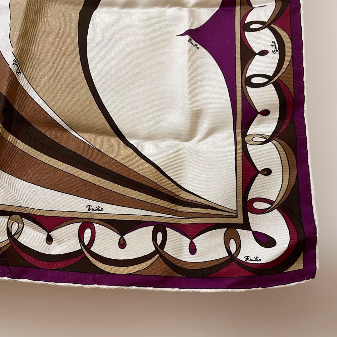 EMILIO PUCCI 大判シルクスカーフ プッチ柄 マルチカラー