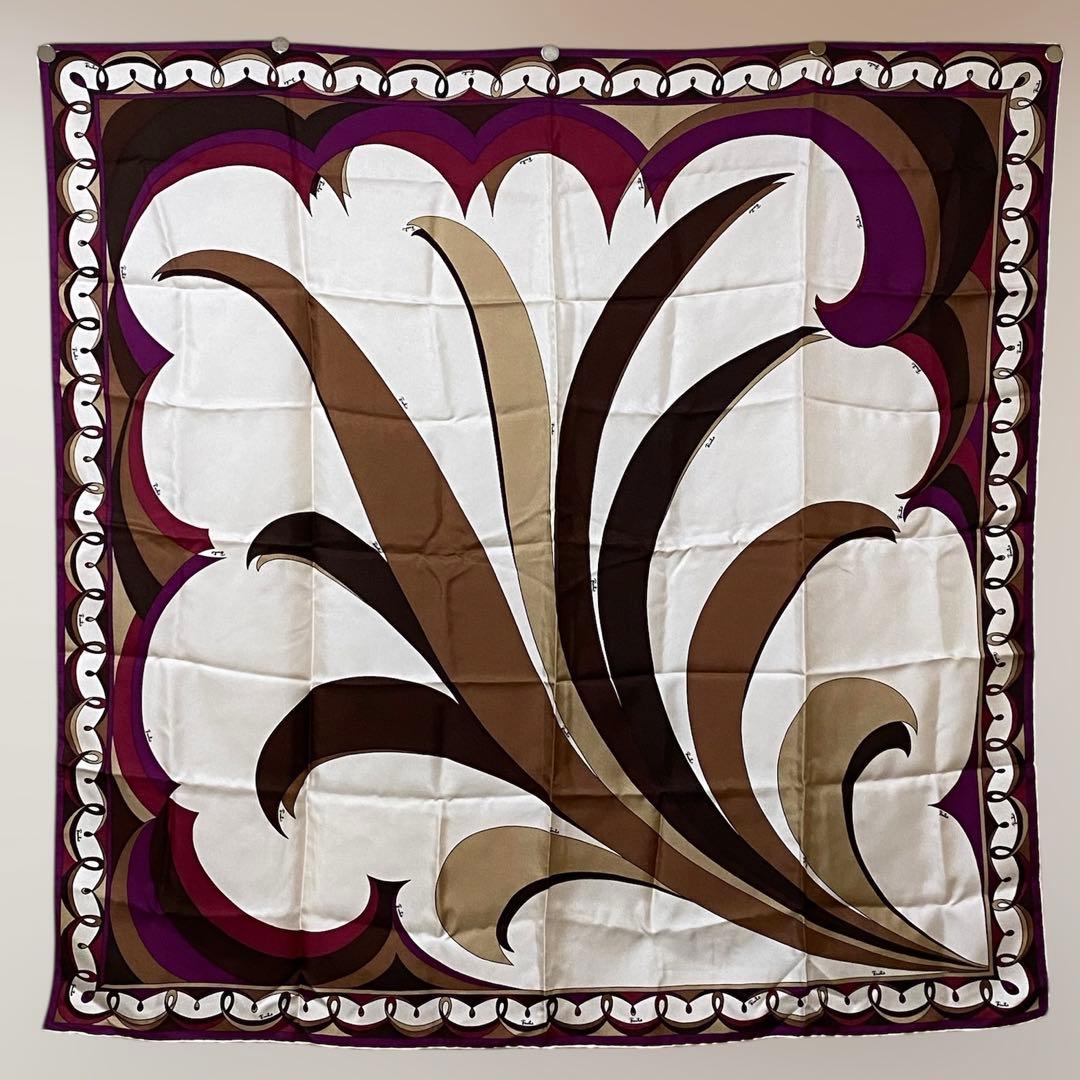 EMILIO PUCCI 大判シルクスカーフ プッチ柄 マルチカラー