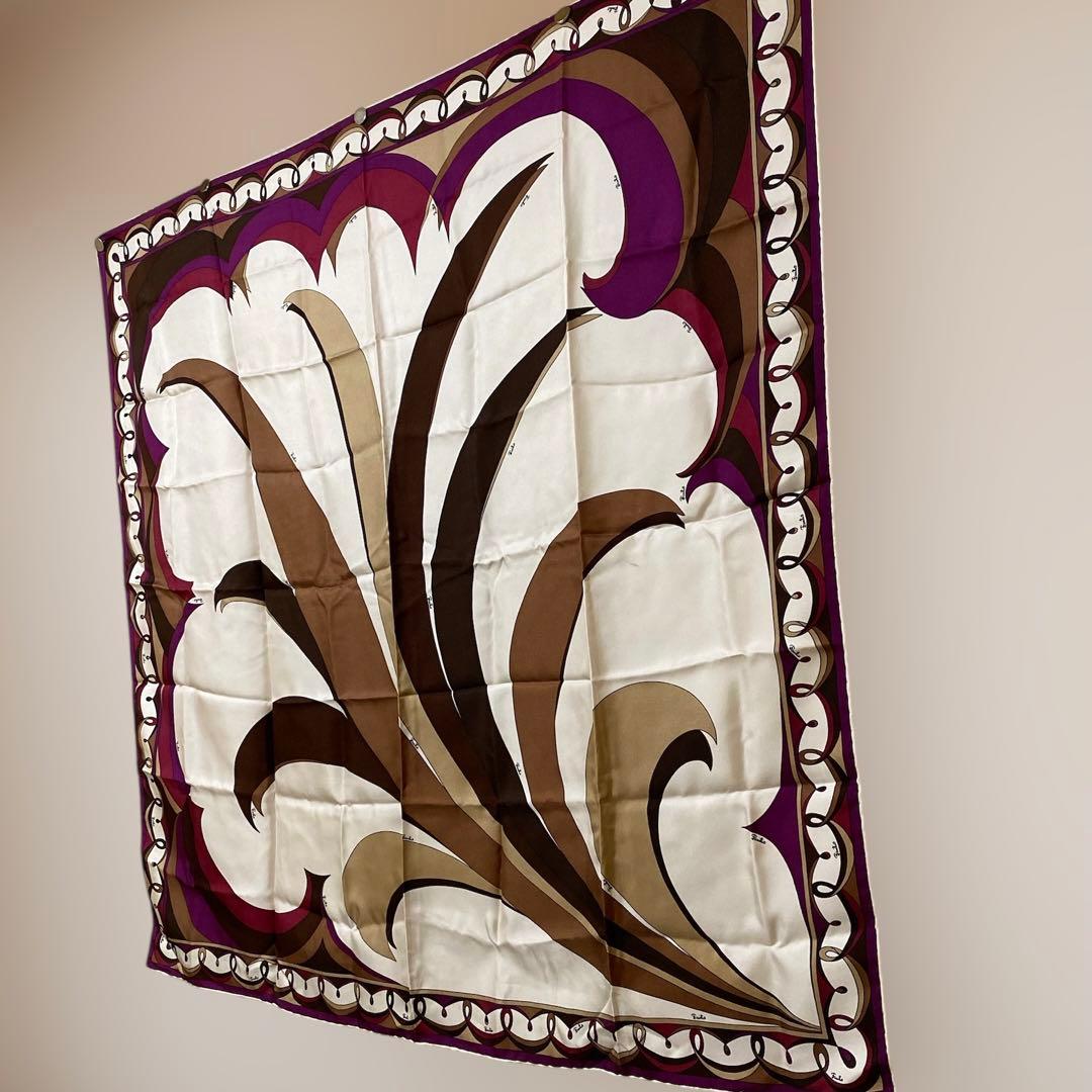 EMILIO PUCCI 大判シルクスカーフ プッチ柄 マルチカラー