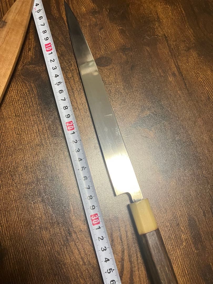 波紋綺麗　尚台正吉 テッサ包丁　フグ引き　9寸 白2鋼　本焼　柳刃包丁