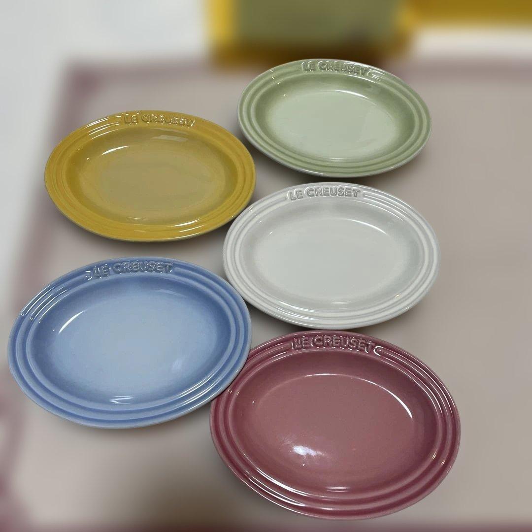 《新品》LE CREUSET ミニオーバルプレート 2箱 10枚