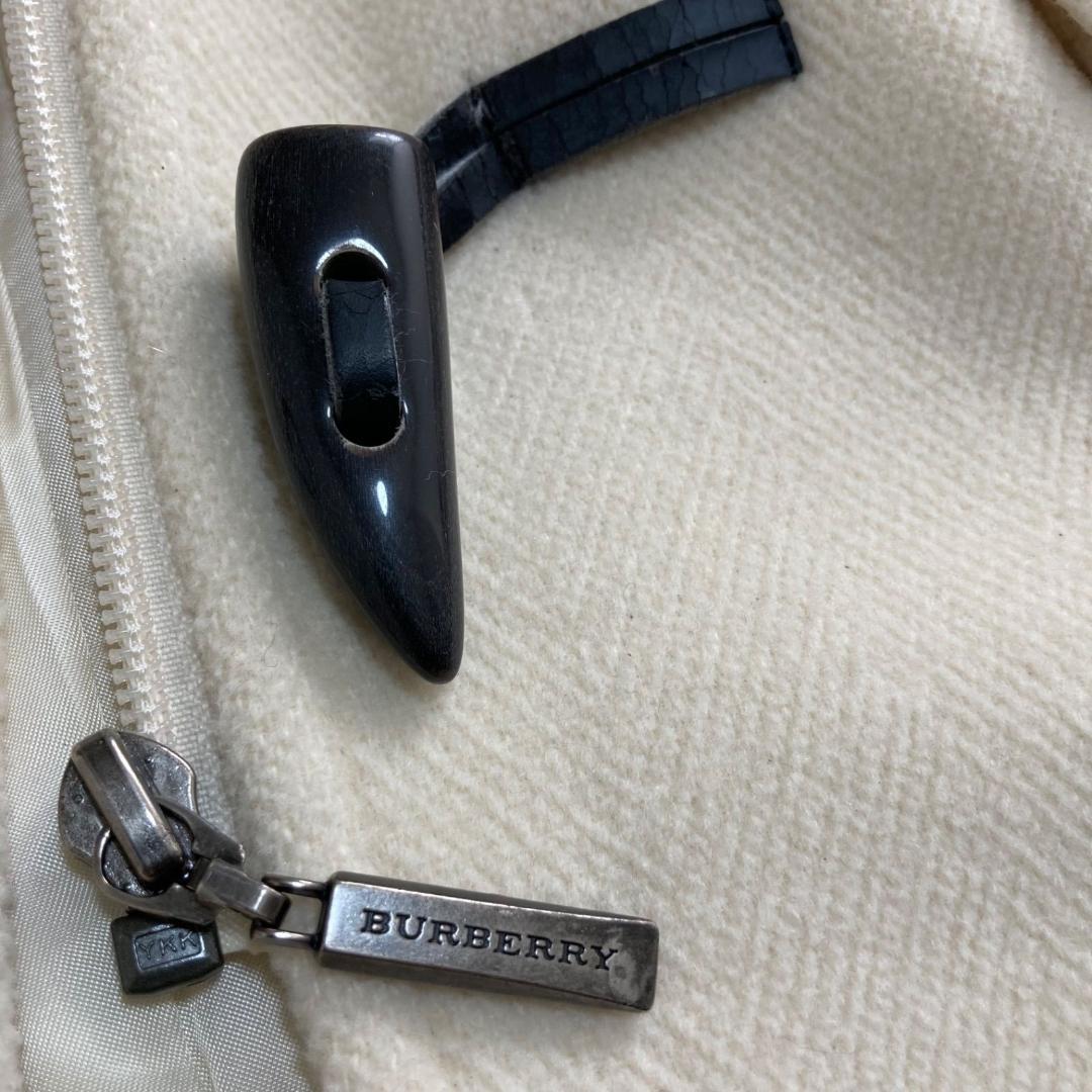 美品✨バーバリーロンドン ダッフルコート フード付 白 ホワイト 40 Lサイズ