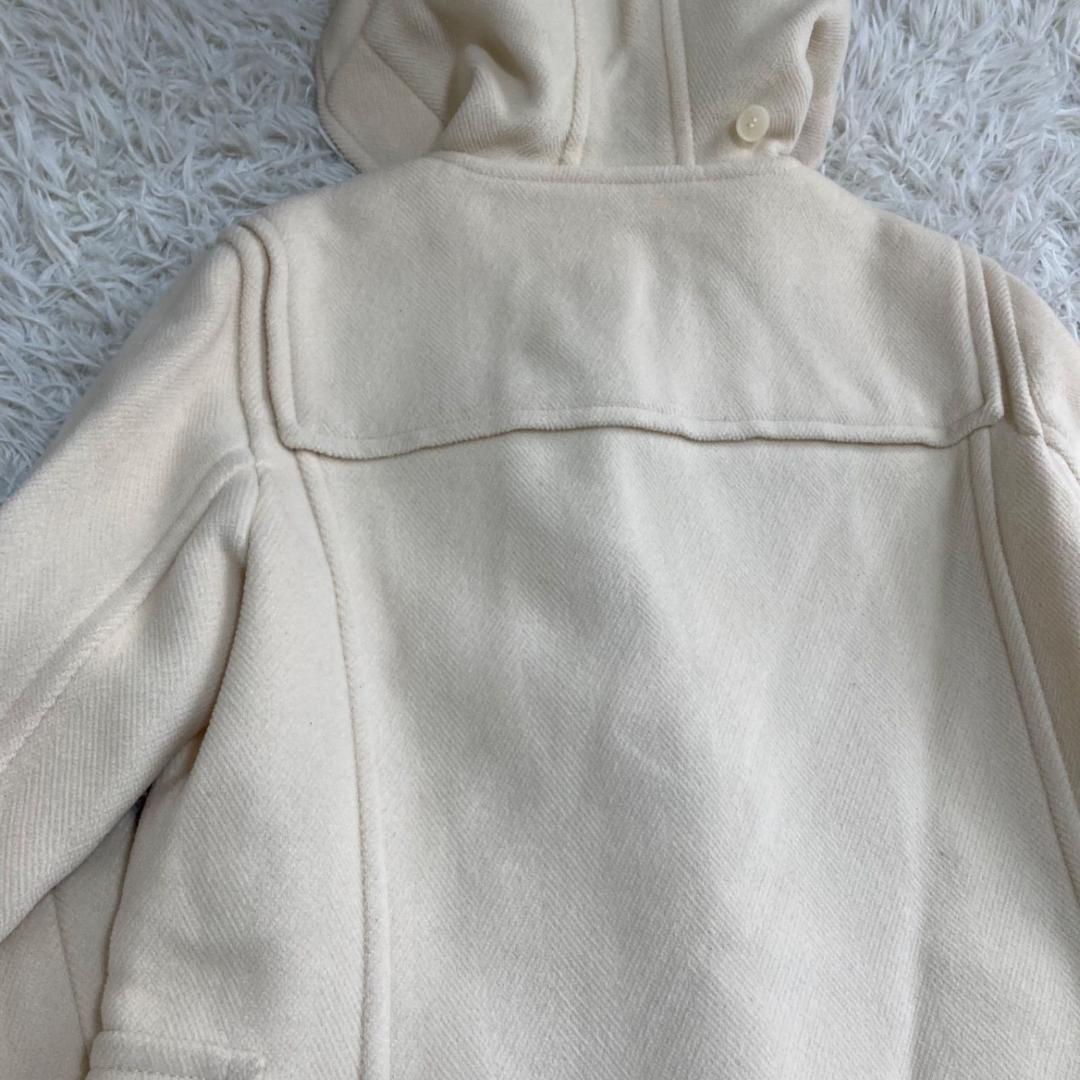 美品✨バーバリーロンドン ダッフルコート フード付 白 ホワイト 40 Lサイズ