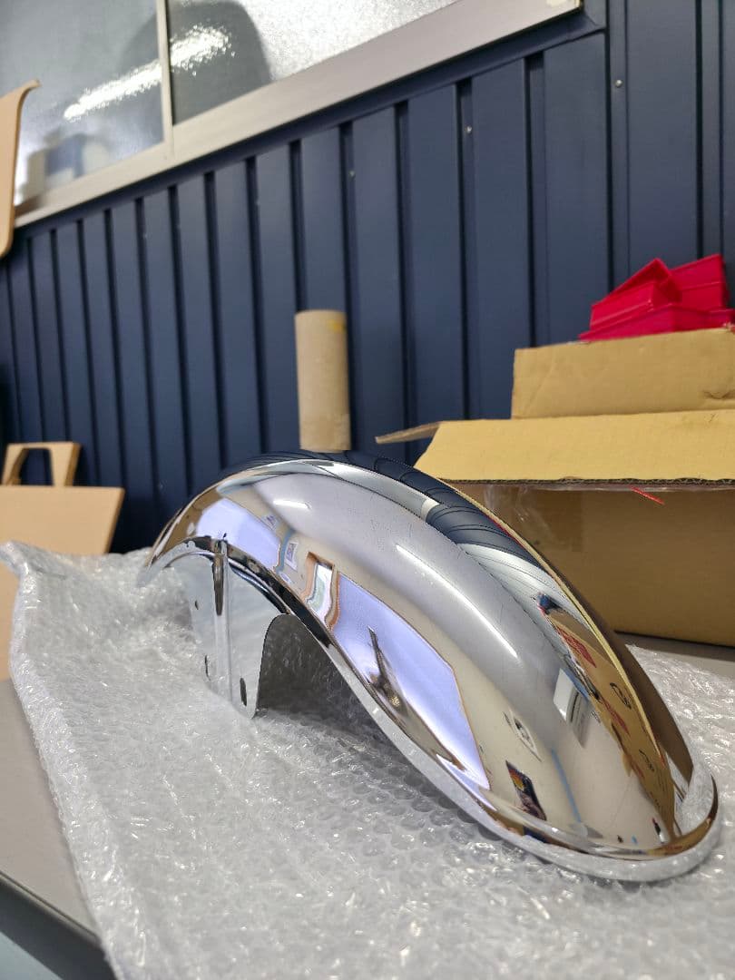 ゼファー1100　メッキフロントフェンダー　ドレミコレクション