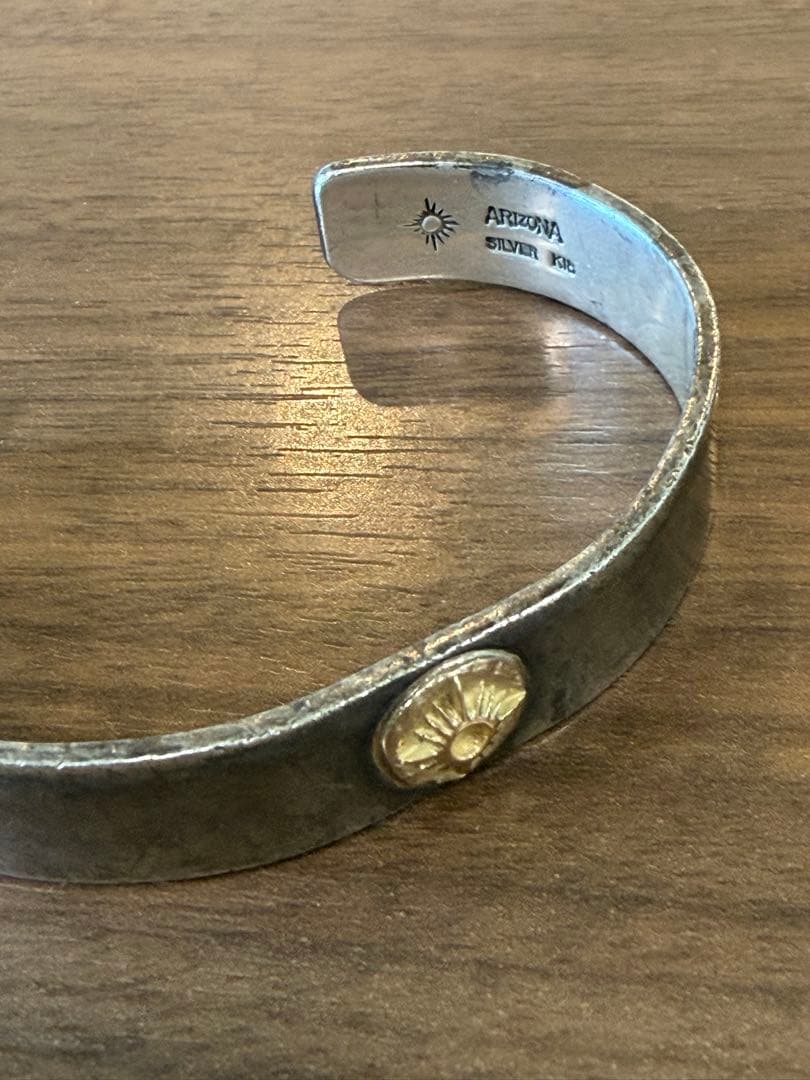 アリゾナフリーダム　k18メタル付きバングル