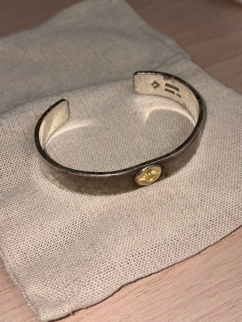 アリゾナフリーダム　k18メタル付きバングル