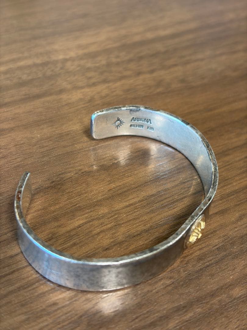 アリゾナフリーダム　k18メタル付きバングル
