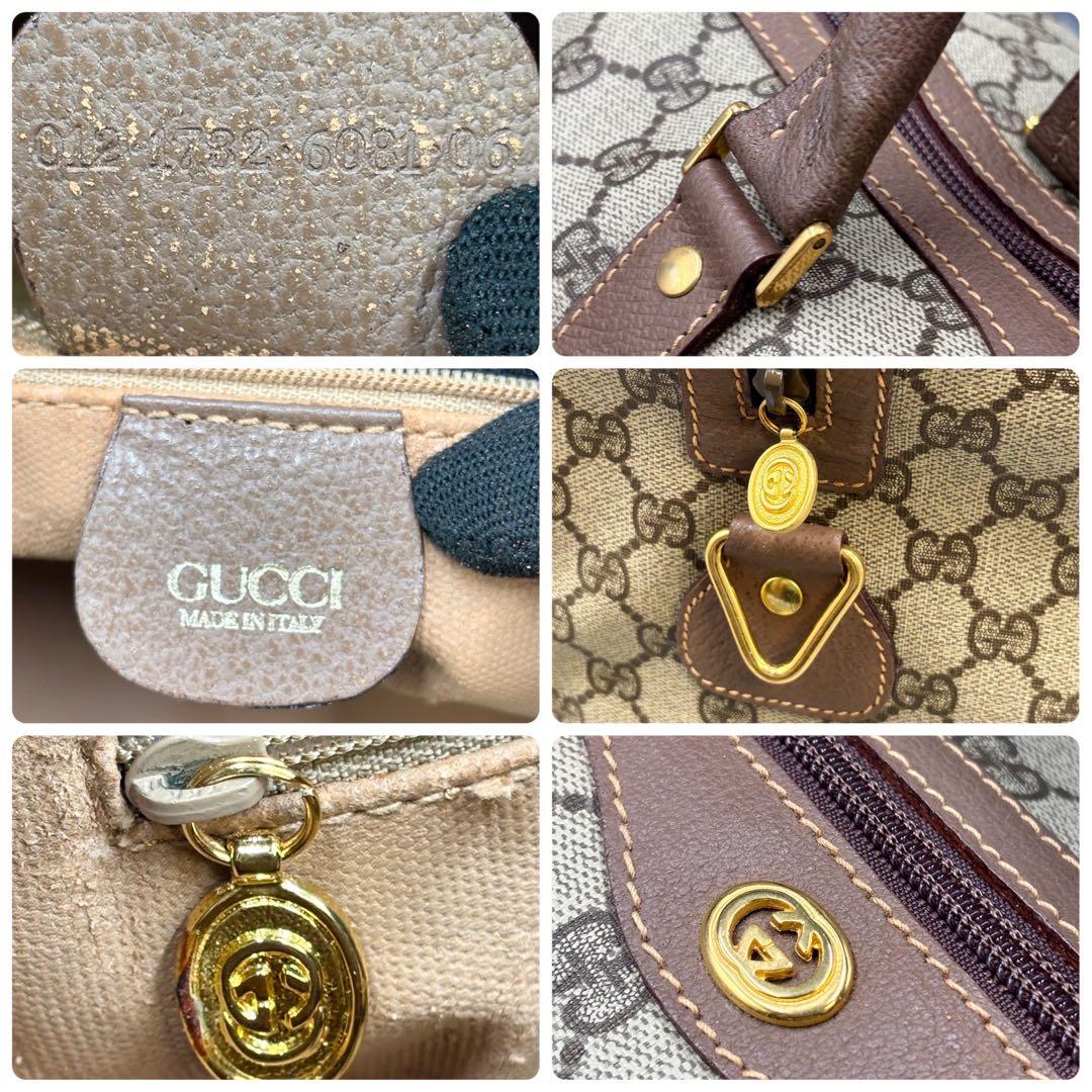 ✨美品✨GUCCI GGボストンバッグ ショルダー ベージュ ブラウン レザー