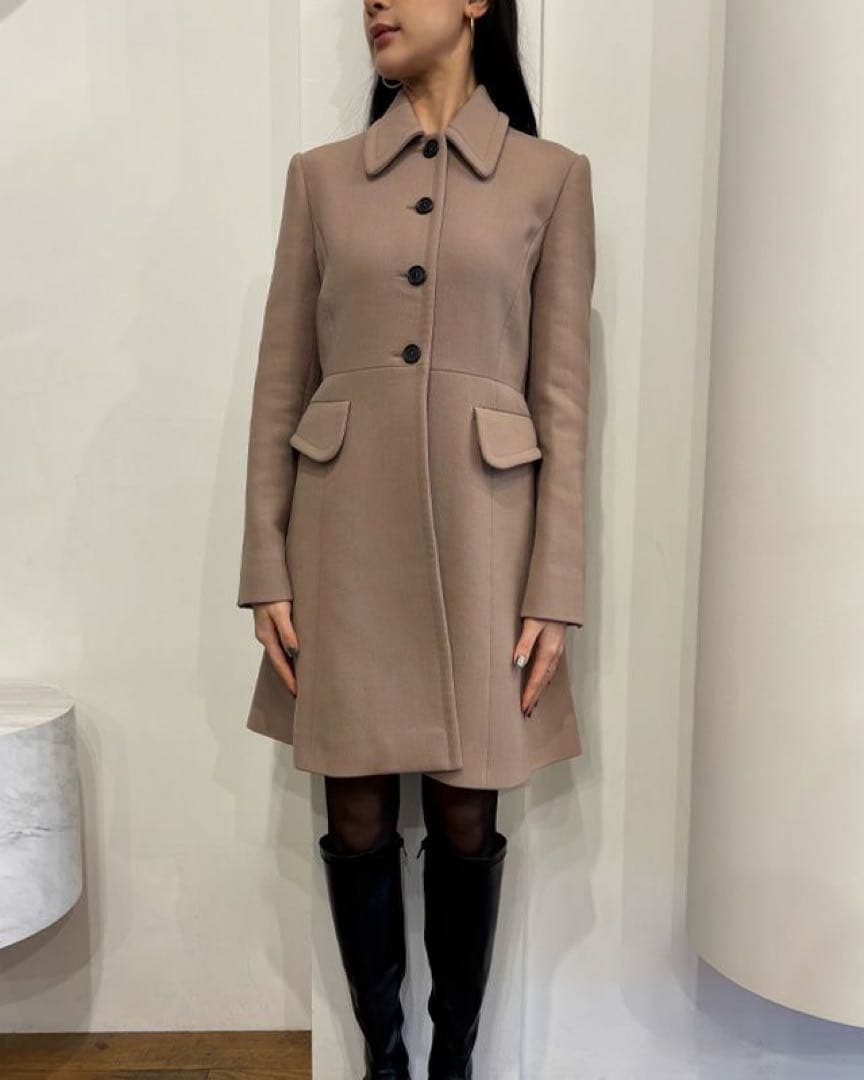 miumiu ベーシックロングコート ワンピースコート ピンクベージュ 38