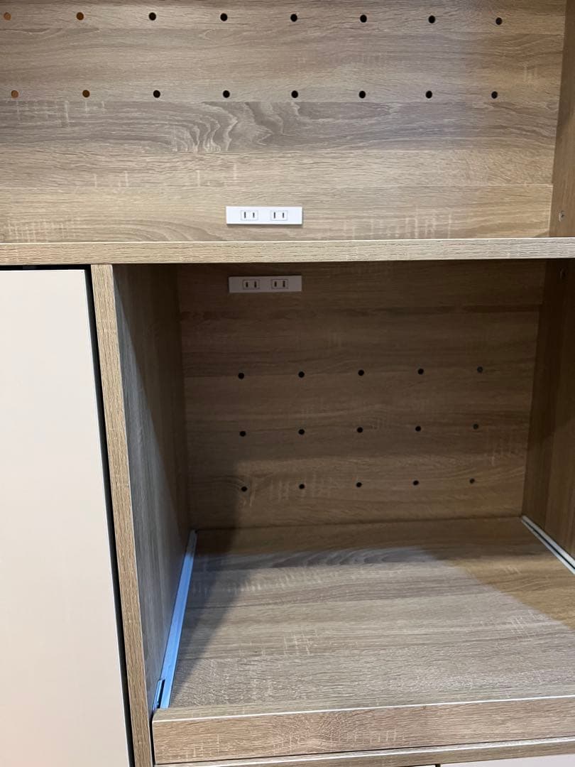 【ぴり様】食器棚 バイカラー レンジボード 幅90cm