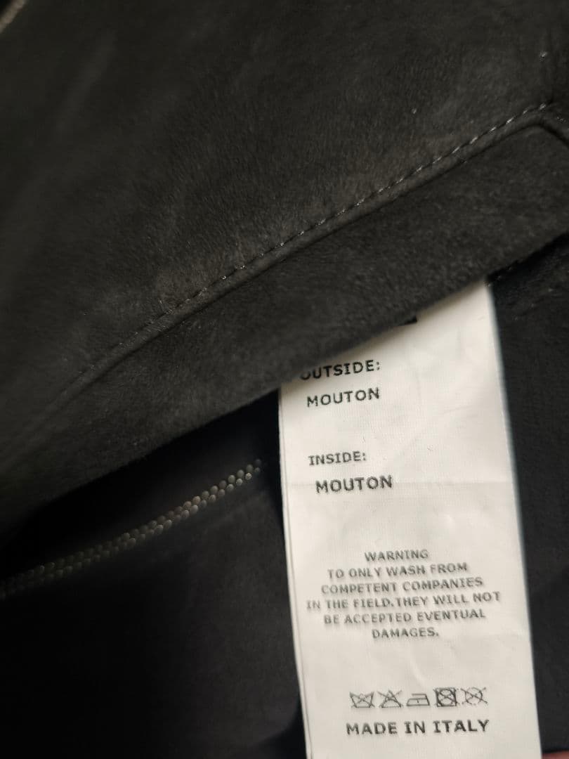 新品　EMMETI JURI ユリ ムートンジャケット　ブラック　サイズ50