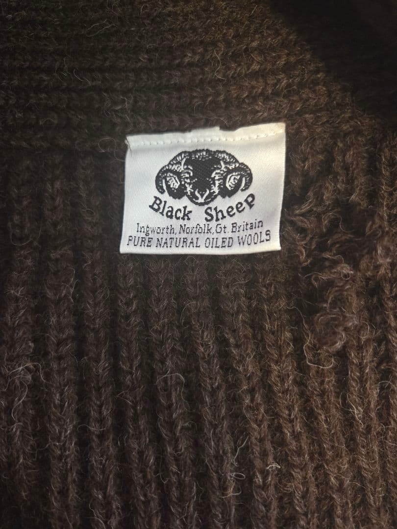 Black Sheep ブラウンリブ編みカーディガン