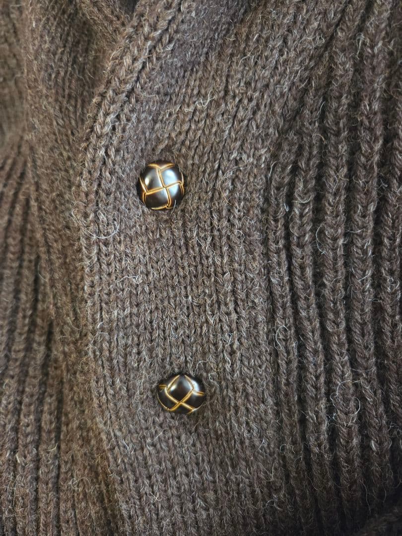 Black Sheep ブラウンリブ編みカーディガン