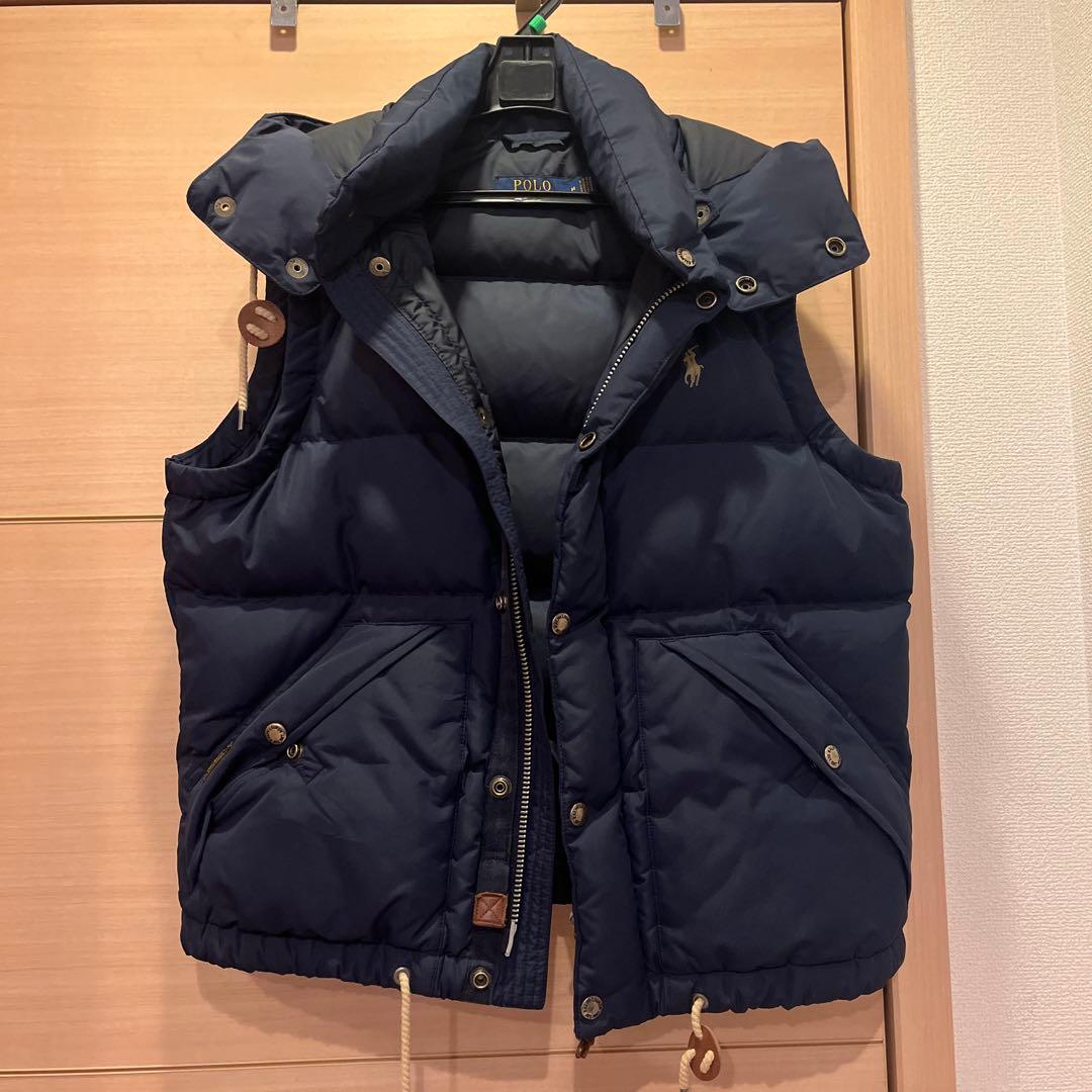【ラルフローレン】レディースダウンベストMサイズネイビー#️⃣美品