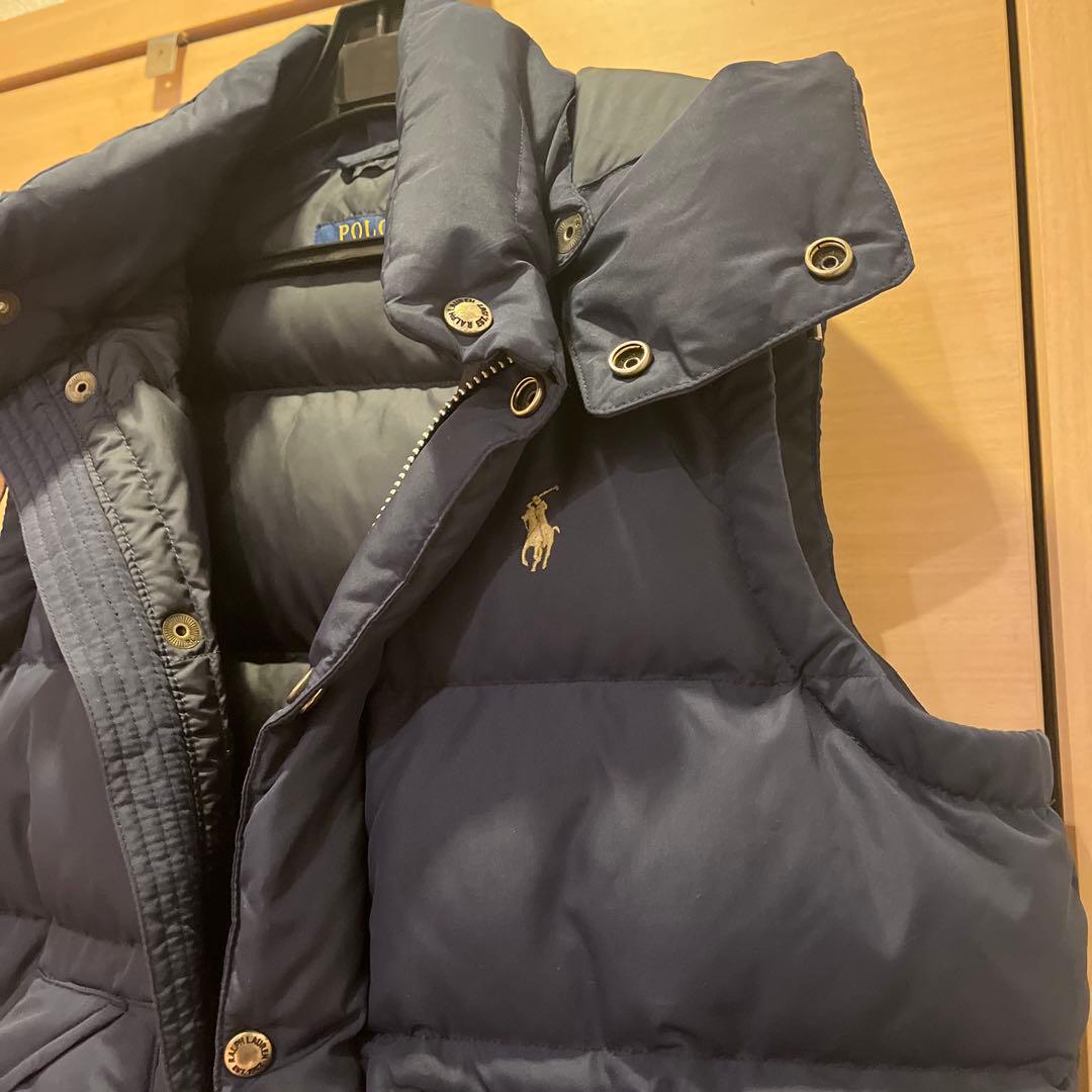 【ラルフローレン】レディースダウンベストMサイズネイビー#️⃣美品