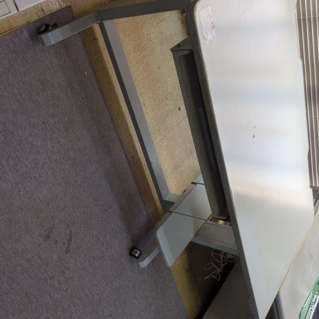 ホワイトパソコンデスク キャスター付き 引き出しあり