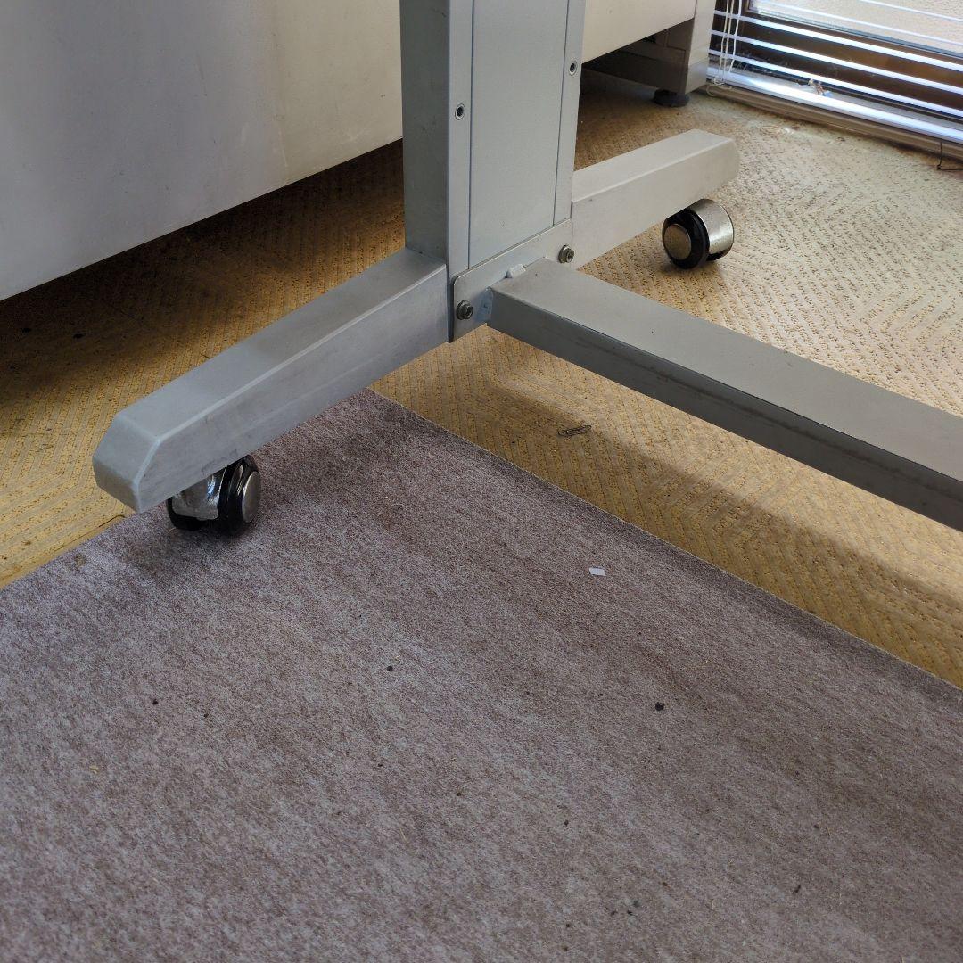 ホワイトパソコンデスク キャスター付き 引き出しあり