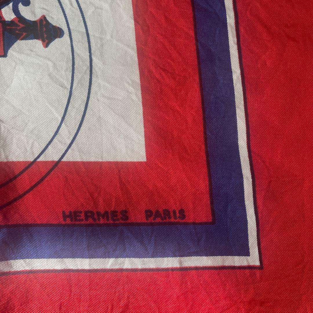 HERMES ヴィンテージシルクスカーフ 馬車デザイン