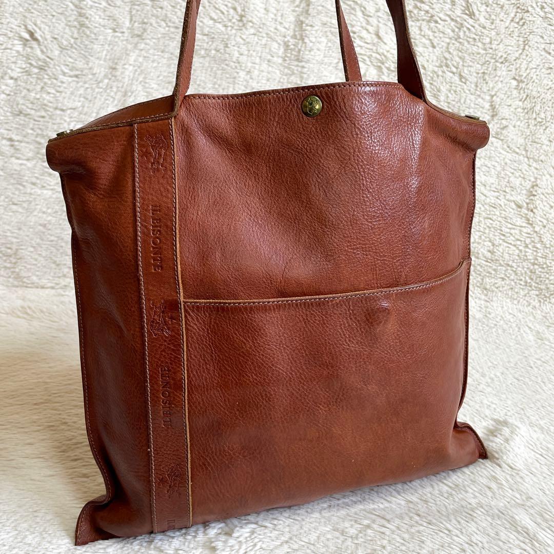 IL BISONTE イルビゾンテ オールレザー ショルダーバッグ トートバッグ