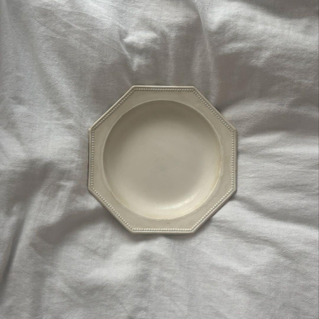 モントロー 初期ファイアンスフィーヌ オクトゴナル プレート 19世紀フランス