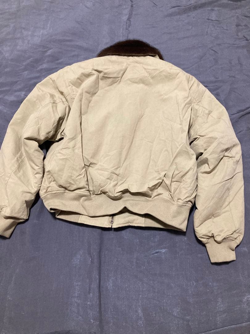 nothing written Maisonベージュフライトジャケット ファー襟