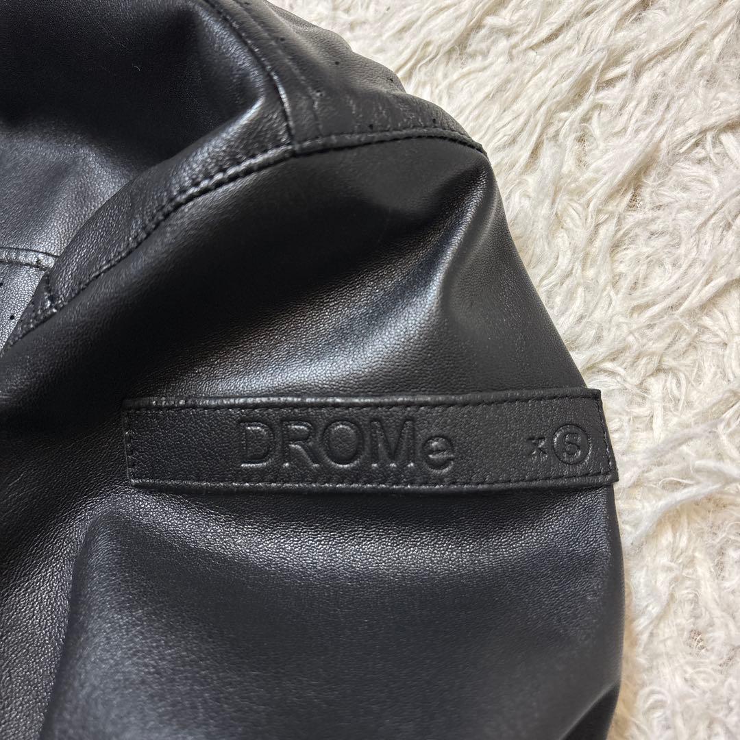 美品【ドローム】シングル　レザー　ririジップ　切り替え　イタリア　羊革　XS