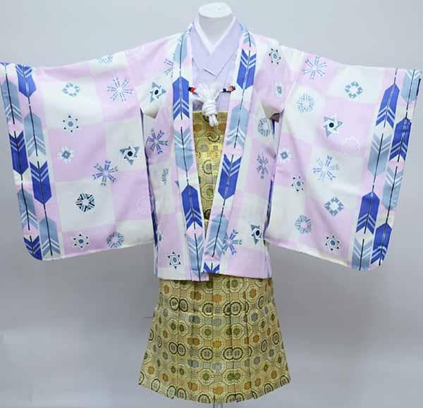 七五三 五歳 男児 羽織袴フルセット 着物 式部浪漫 袴変更可 NO37651