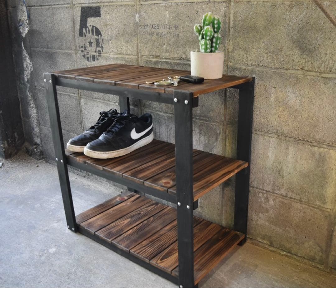 シューズラック　男前　インテリア　インダストリアル　テレビボード　靴収納 121