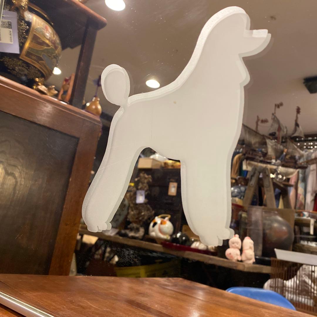 鏡 ヴィンテージミラー プードル 横幅73×横幅61 インテリア