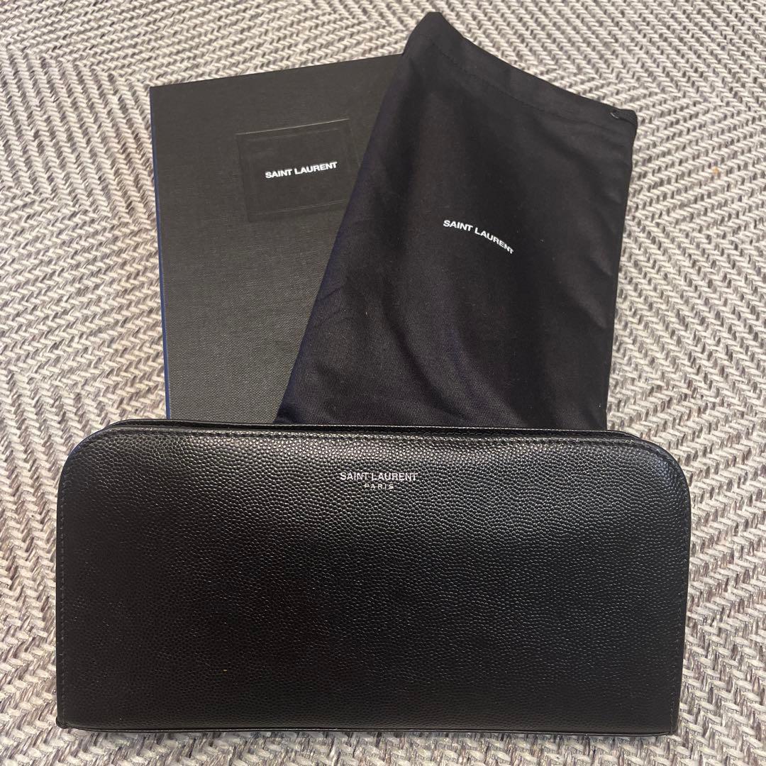 【極美品】SAINT LAURENT サンローラン ラウンドファスナー 長財布