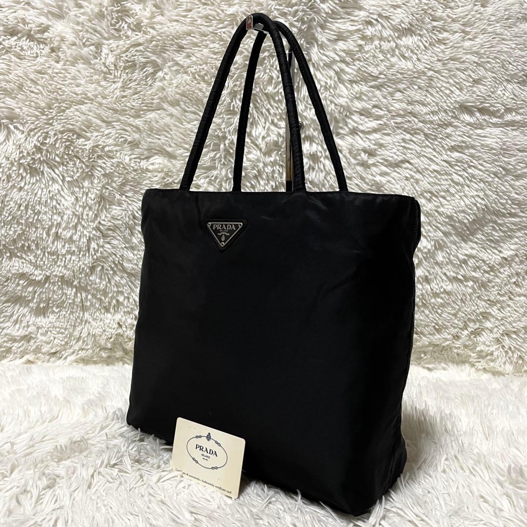 【美品】PRADA プラダ　トートバッグ　ハンド　ナイロン　ブラック　黒　肩掛け