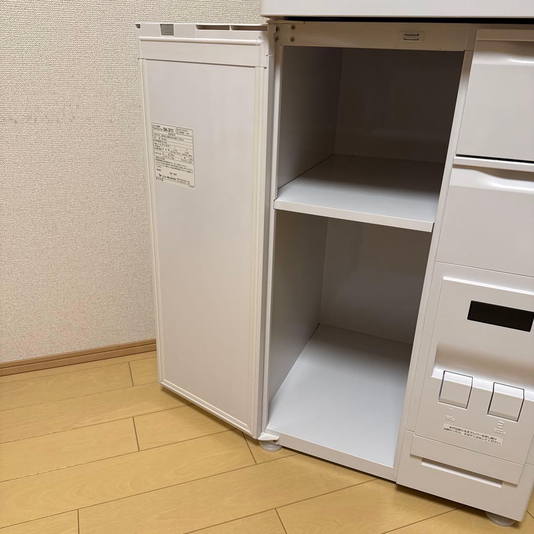 エムケー精工 レンジ台 ファインキッチン（型番：SK-311W）　米びつ