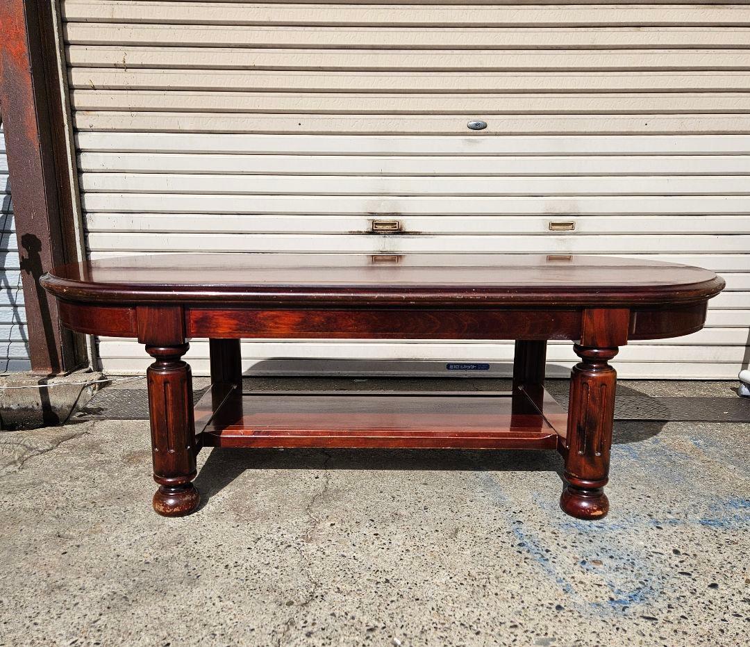 ヴィンテージ 木製のセンターテーブル ローテーブル 応接机 アンティーク調 家具