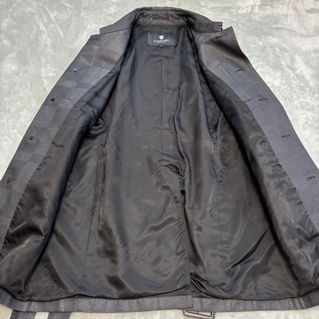 美品✨ブラックレーベルクレストブリッジ　シャドーチェック　ベルト　トレンチコート