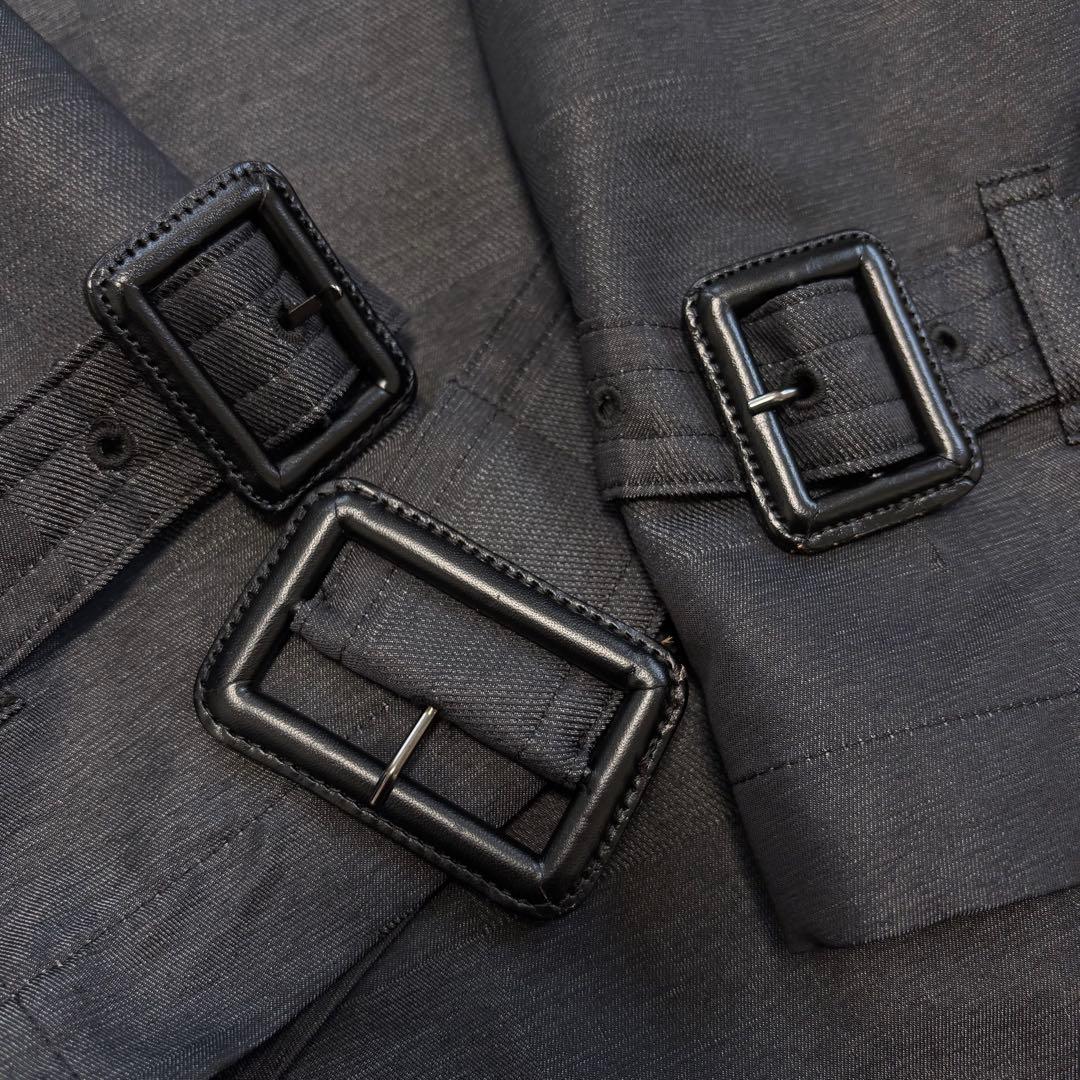 美品✨ブラックレーベルクレストブリッジ　シャドーチェック　ベルト　トレンチコート