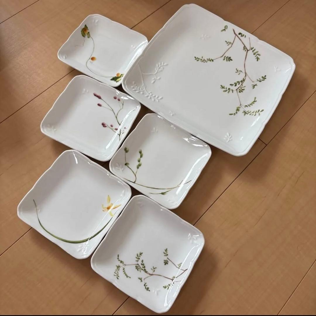 ナルミ　NARUMI 花柄 食器セット 6枚入り
