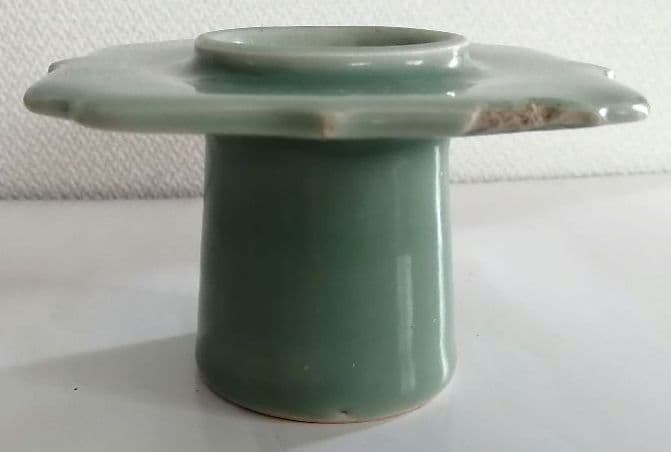 古伊万里　青磁盃台