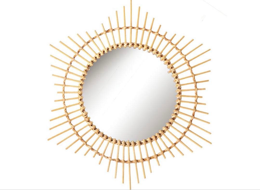鏡 rotta rattan mirror etoile L