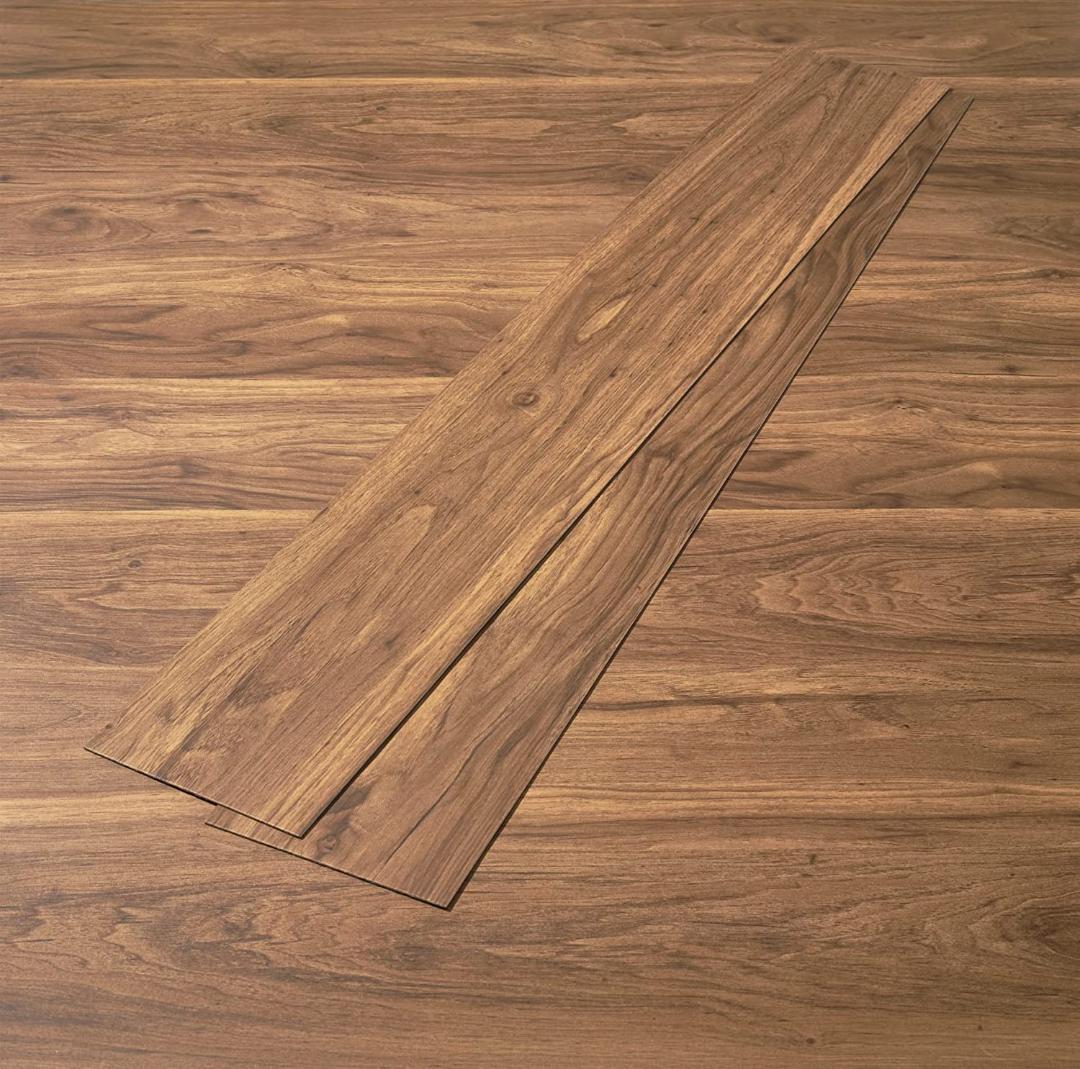 フローリング　フロアタイルくぎ不要の簡単施工50枚入（約6畳）ペールブラウン