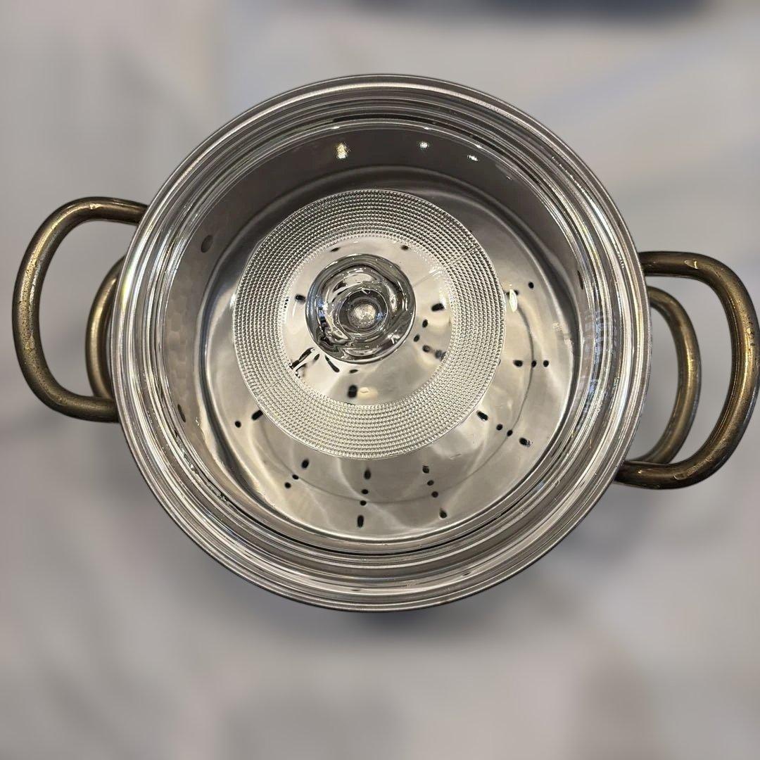 ステンレススチール 蒸し器 両側ハンドルVシリーズ18-8