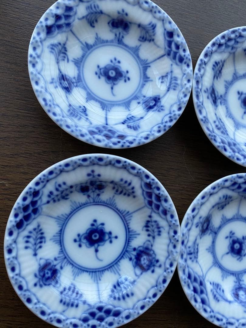 と*ん様 ロイヤルコペンハーゲンブルーフルーテッドハーフレース1/504 の4枚