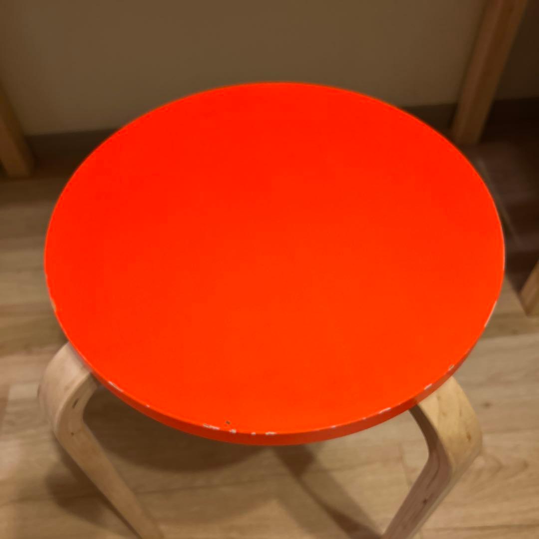 廃盤　イケア　超希少　蛍光色　オレンジ　スツール　IKEA 椅子　チェア　家具