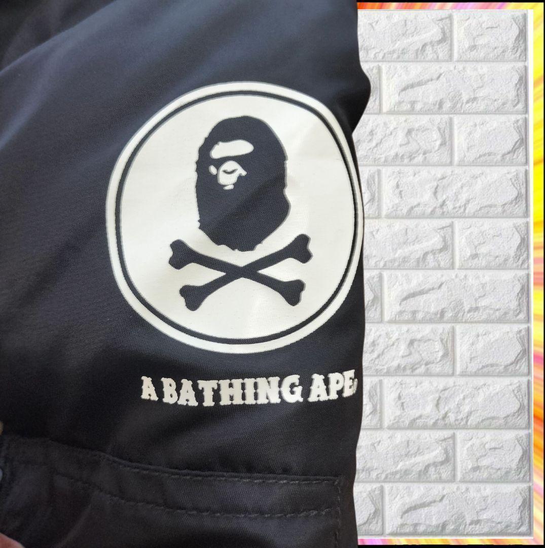 ほぼ新品 希少 APE FCRB 限定 MA-1 ボンバージャケット 黒 Ｌ