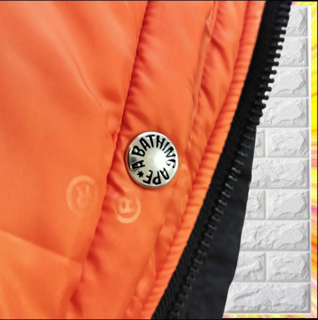 ほぼ新品 希少 APE FCRB 限定 MA-1 ボンバージャケット 黒 Ｌ