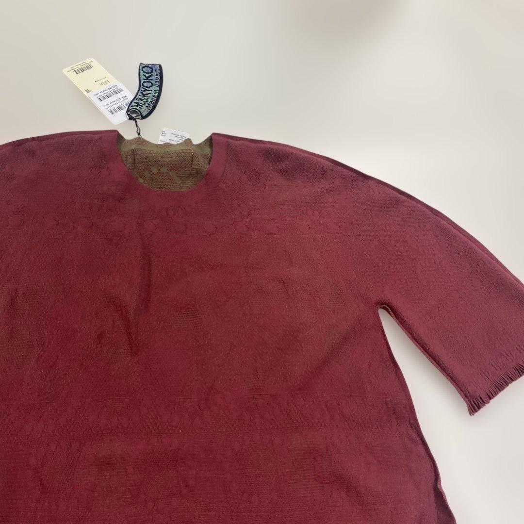 M.&KYOKO ブラウン レッドフリンジ付き ワンピース定価25.300円