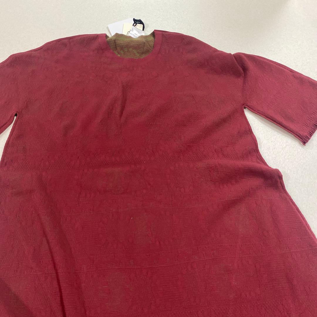 M.&KYOKO ブラウン レッドフリンジ付き ワンピース定価25.300円