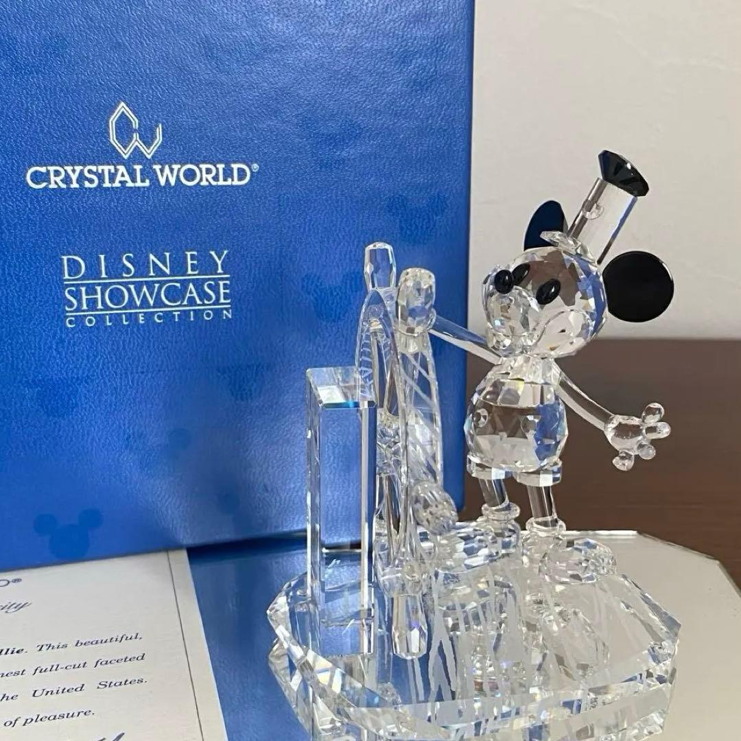 ディズニーショーケース クリスタルワールド ミッキーマウス 置物
