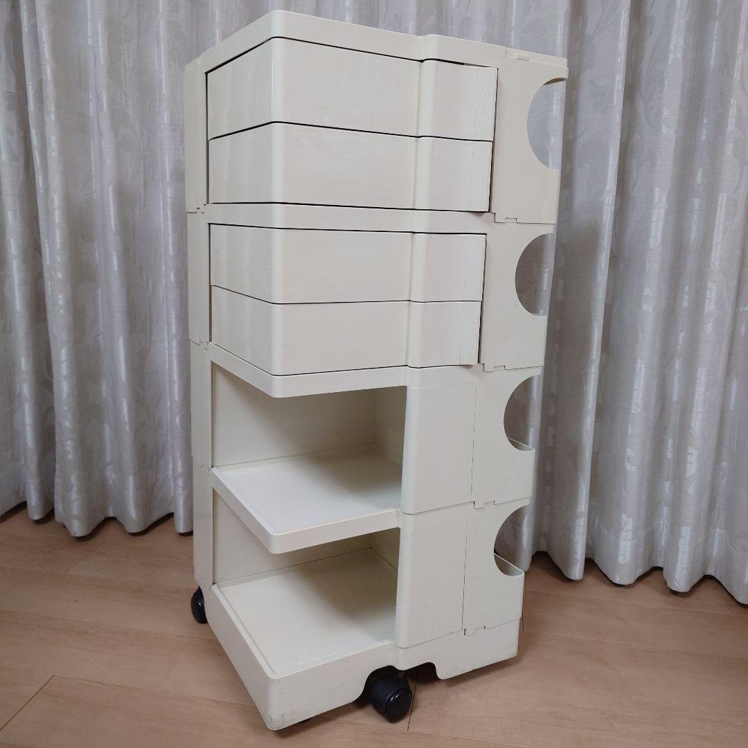 ボビーワゴン 4段4トレイ ホワイト 旧輸入品 イタリア製
