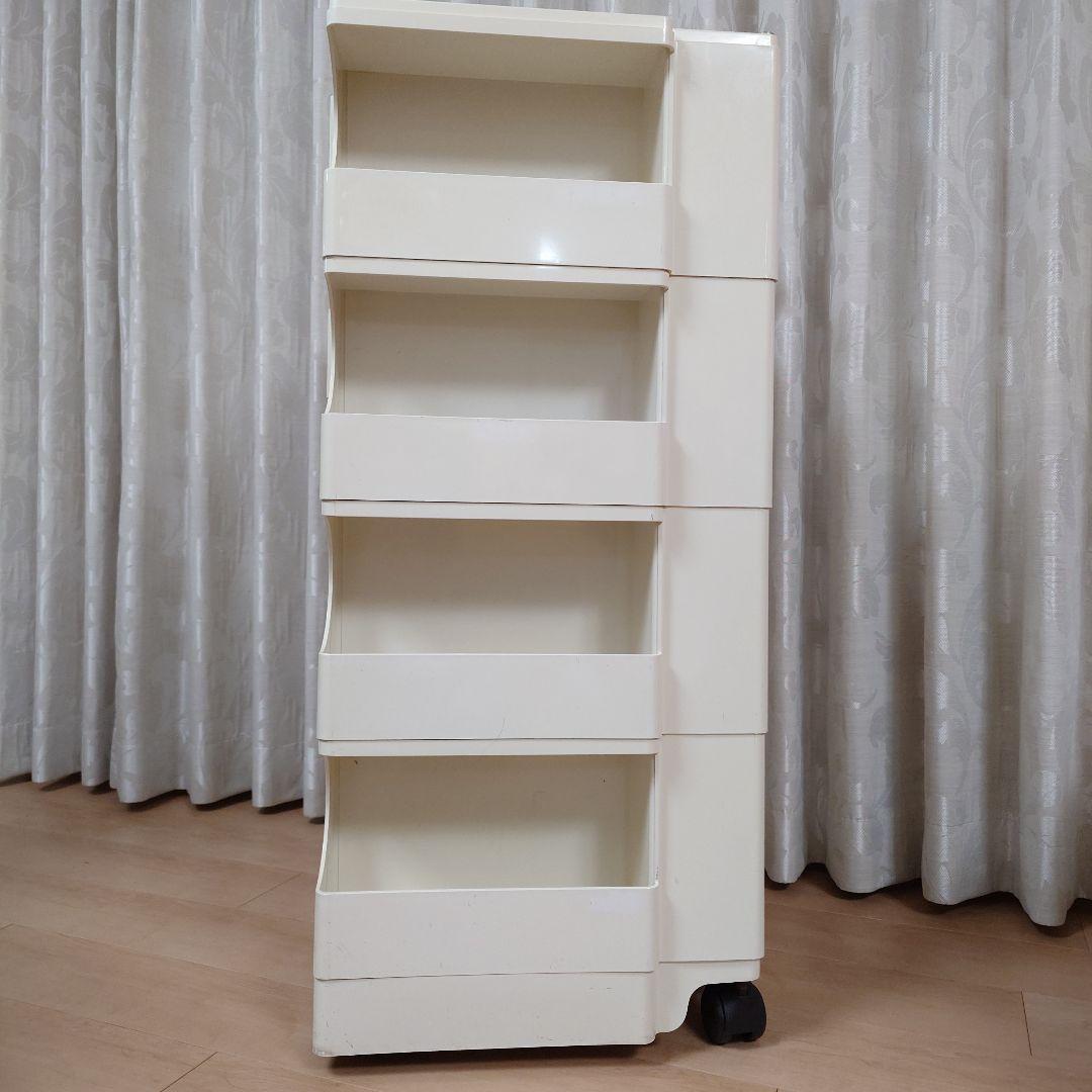 ボビーワゴン 4段4トレイ ホワイト 旧輸入品 イタリア製